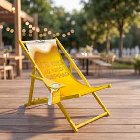 Bier Strandstuhl modern Garten Liegestuhl