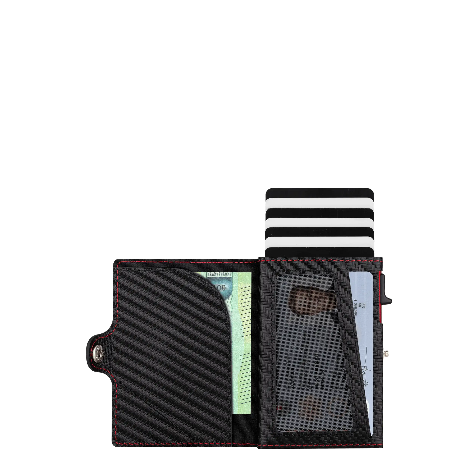 Adler Smart Wallet Bifold mit Karten-Pop-Up Funktion aus Echtleder