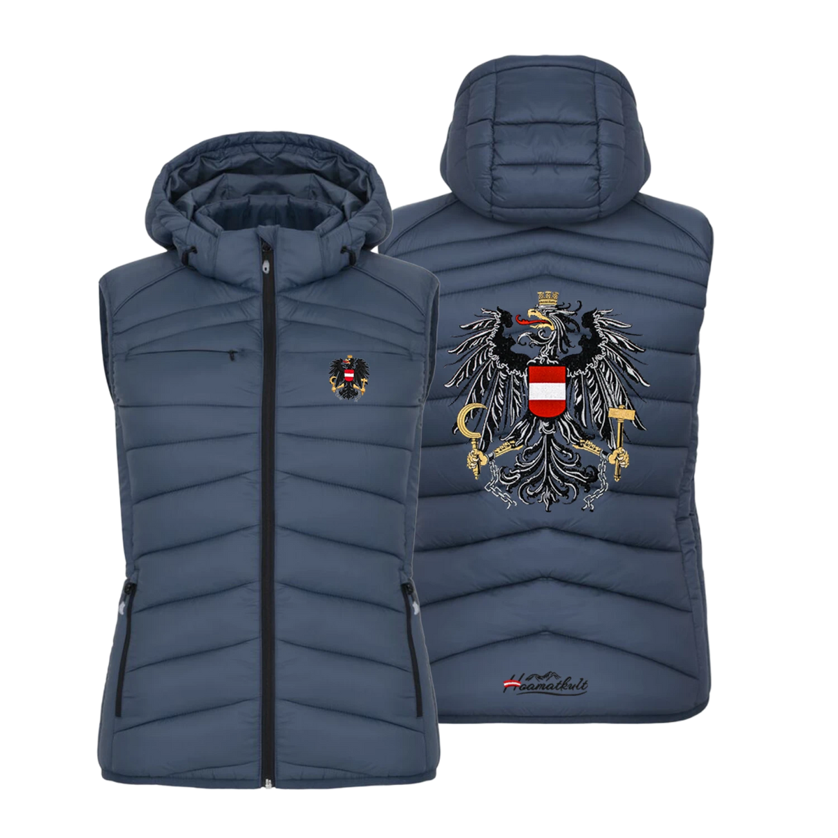 Blaues Damen Gilet gesteppt Österreich #Farbe_Blau 575