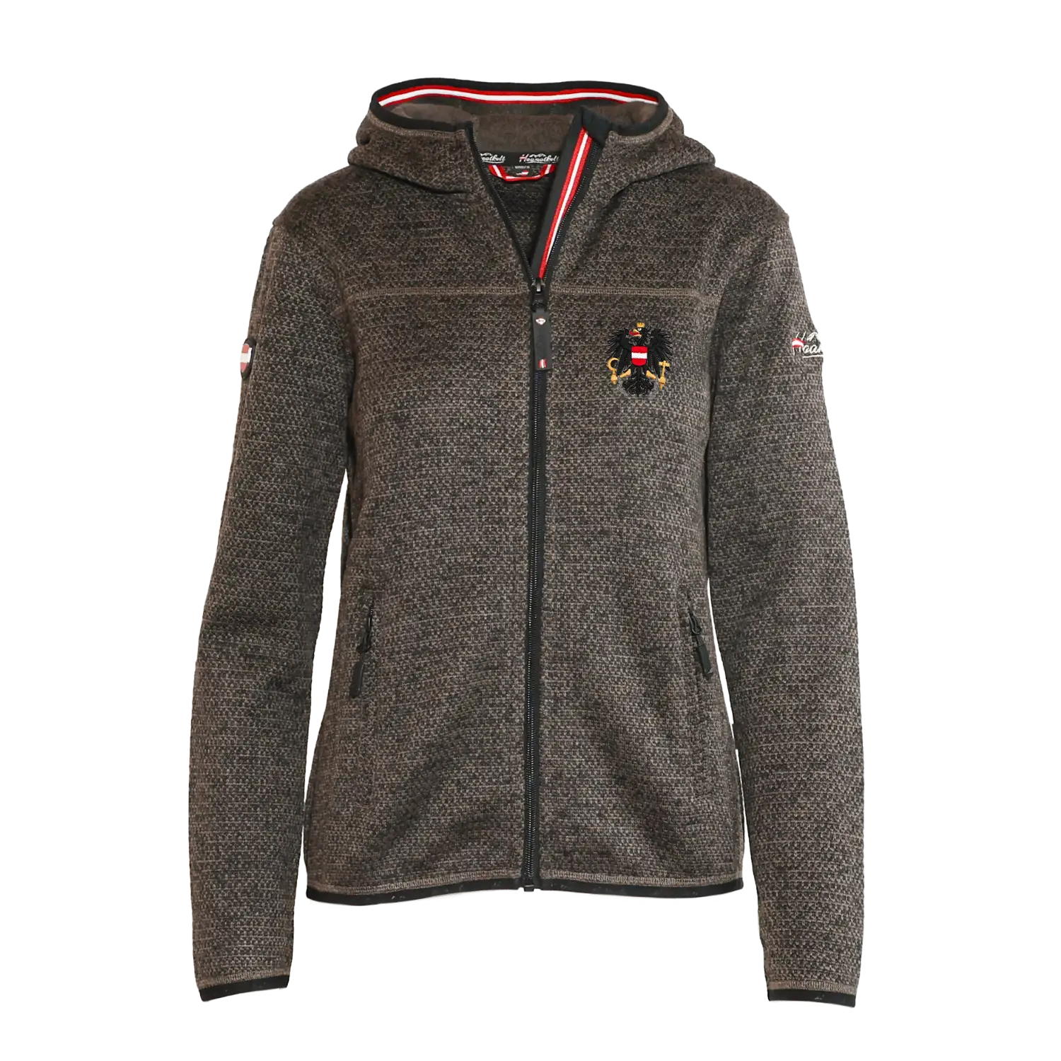 Österreich Kultjacke mit Kapuze - Strickoptik