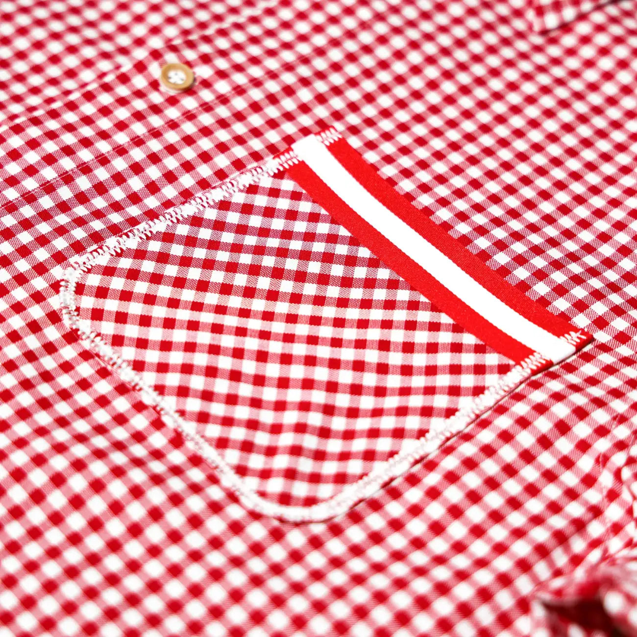 Brusttasche Hoamatkult Trachtenhemd #Farbe_Rot-Kariert