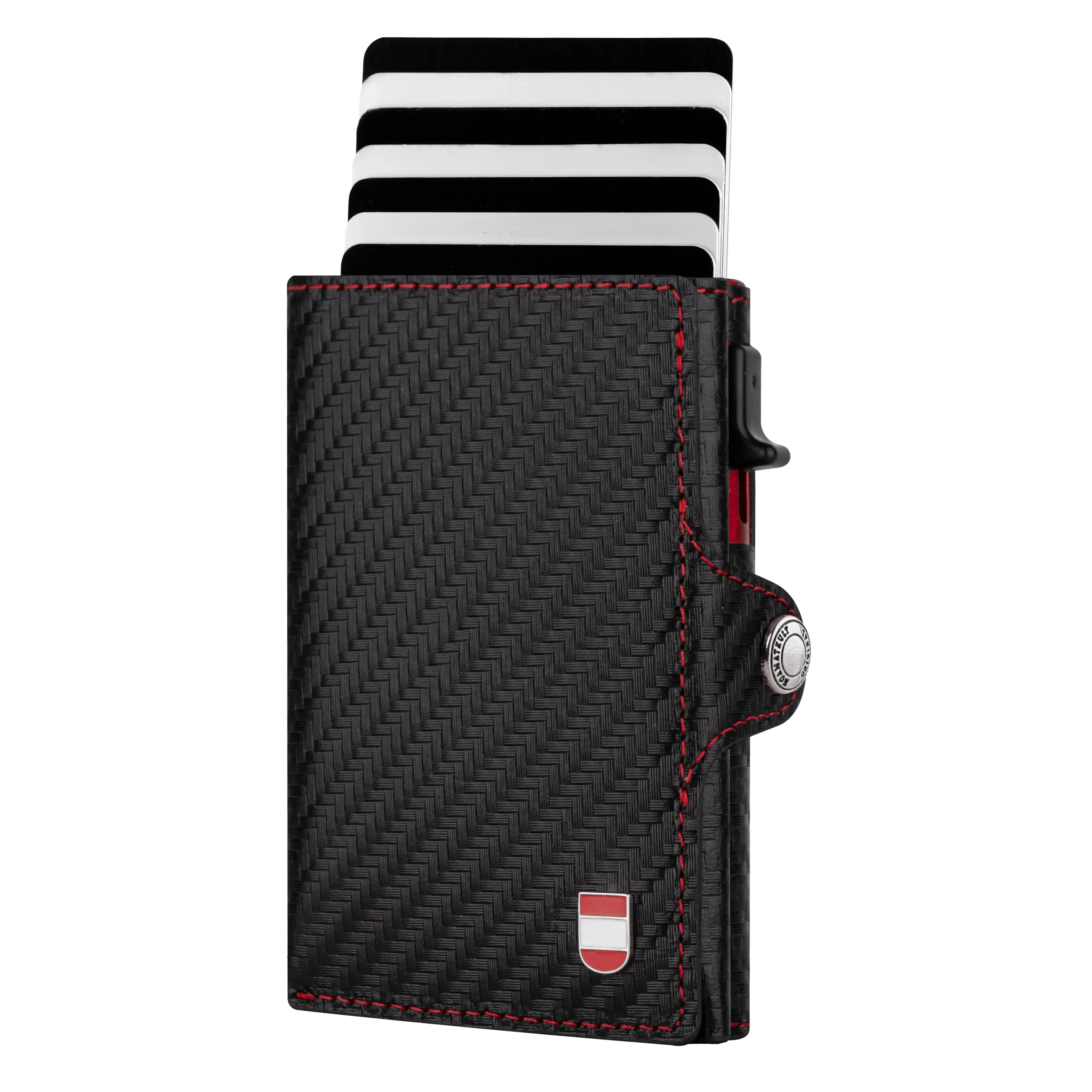 Carbon Smart Wallet Österreich Wappen #Farbe_Carbon