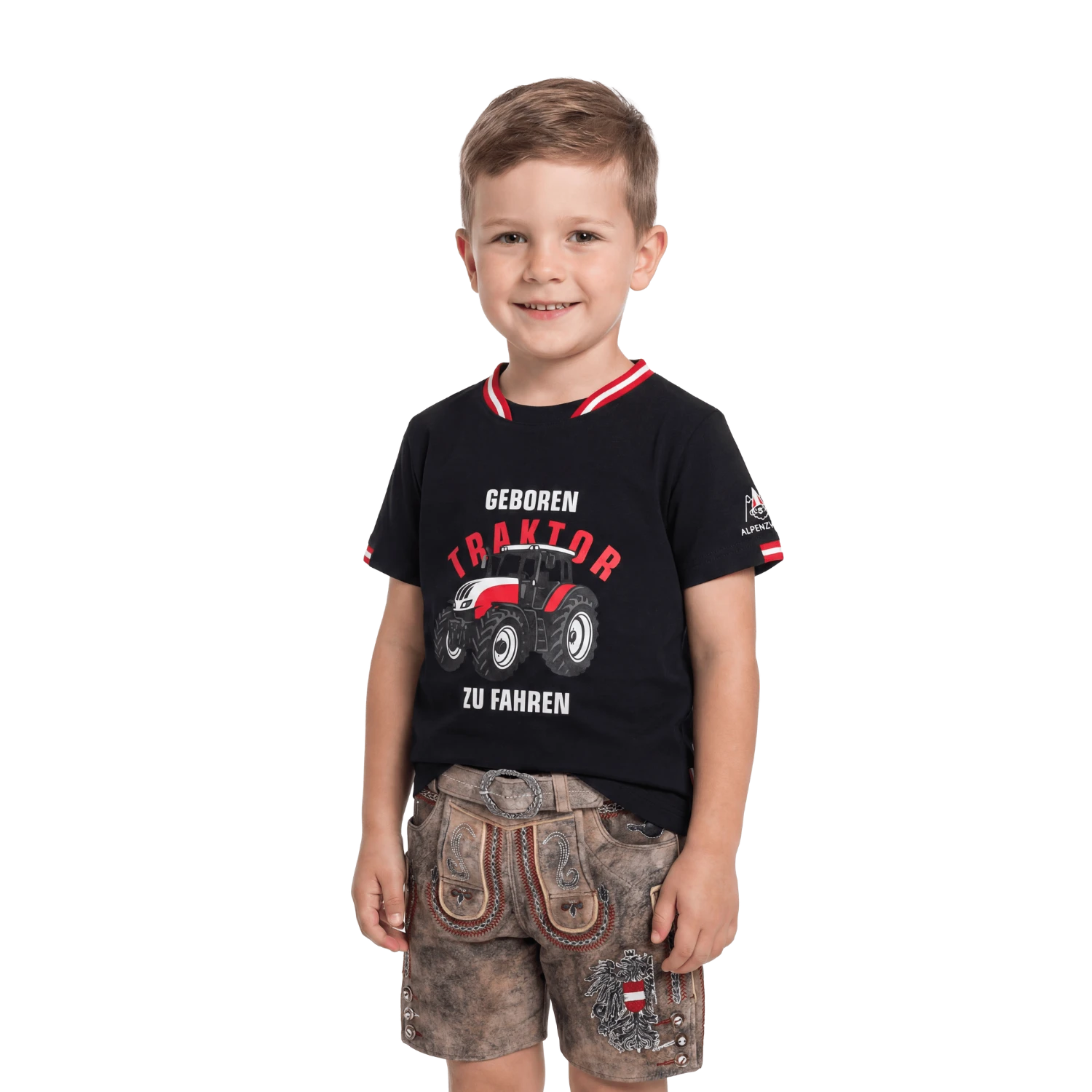 Cooles Traktor Kinder T-Shirt #Farbe_Schwarz
