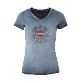 Damen Glitzer Shirt dunkelblau Austrian Girl #Farbe_Dunkelblau