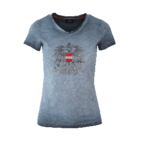 Austrian Girl Glitzer T-Shirt - Granitblau