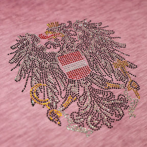 Österreich Adler Glitzer T-Shirt - Rosa