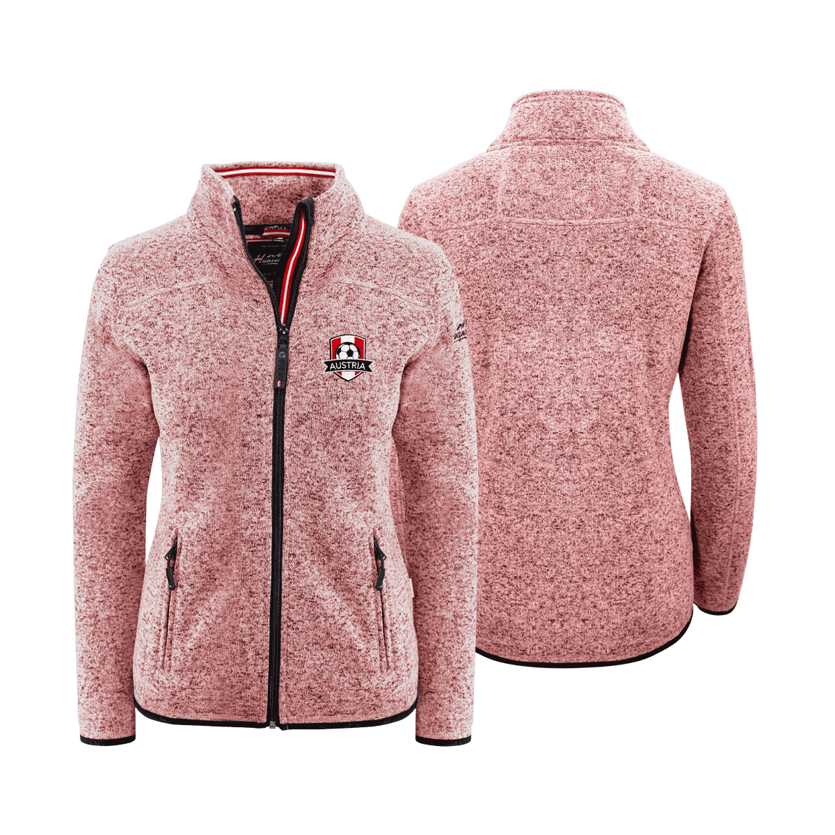 Damen Kultjacke ohne Kapuze rosa Fußball Fan Edition #Farbe_Rosa