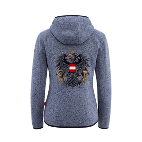 LIMITIERTE Österreich Adler Kultjacke mit Kapuze - Granitblau