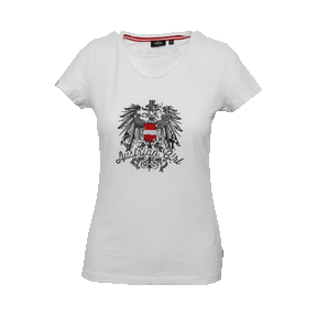 Austrian Girl Glitzer T-Shirt - weiss