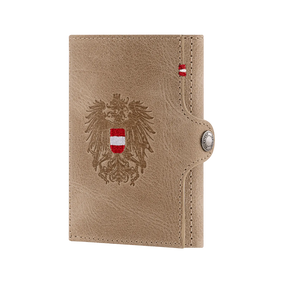 Adler Slim Wallet aus Echtleder mit Spiegel, Münzfach & RFID-Schutz