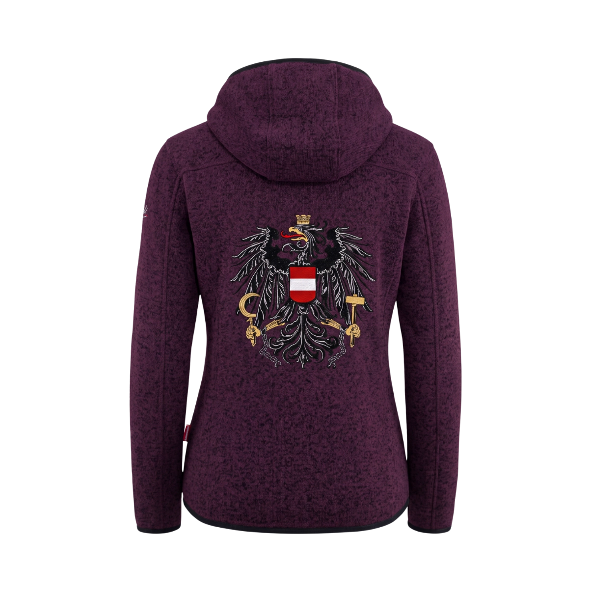 LIMITIERTE Österreich Adler Kultjacke mit Kapuze - Bordeaux-Violett