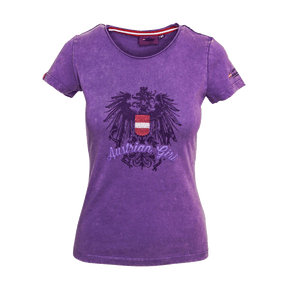 Damen T-Shirt Austrian Girl lila