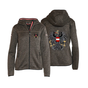 Österreich Kultjacke mit Kapuze - Strickoptik