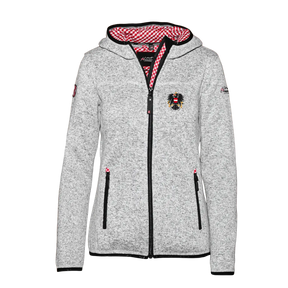 Österreich Trachten Kultjacke mit Kapuze - Karo Rot