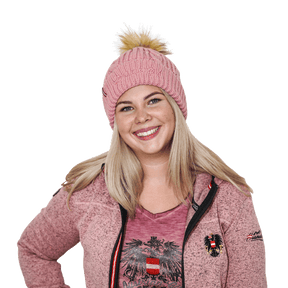 Damen Winter Mütze rosa Hoamatkult