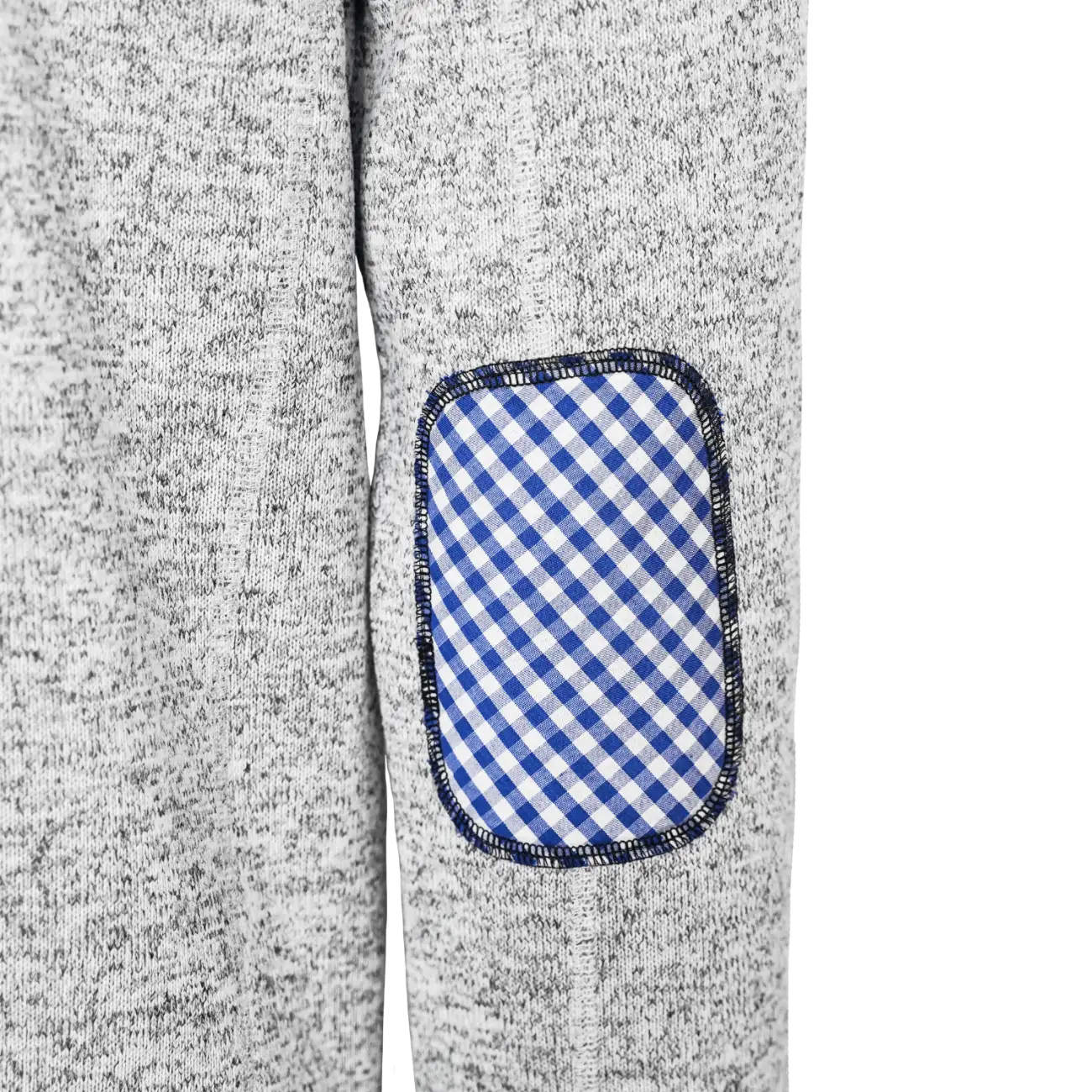 Österreich Trachten Kultjacke mit Kapuze - Karo Blau