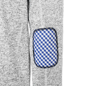 Österreich Trachten Kultjacke mit Kapuze - Karo Blau