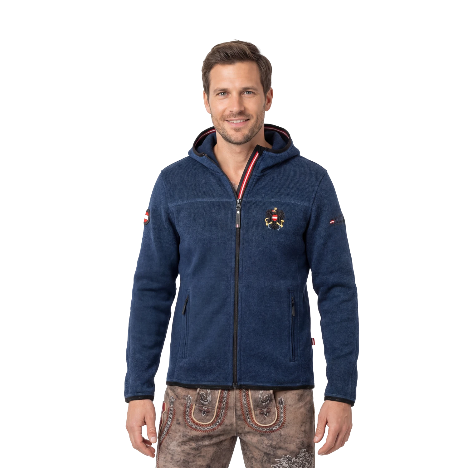 Österreich Adler Kultjacke mit Kapuze - Dunkelblau