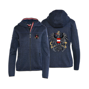 Österreich Kultjacke mit Kapuze - Strickoptik