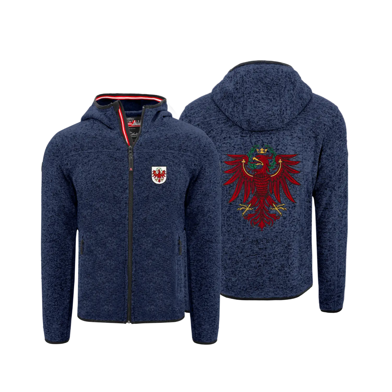 Tirol Kultjacke mit Kapuze - Dunkelblau