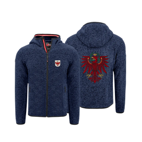 Tirol Kultjacke mit Kapuze - Dunkelblau