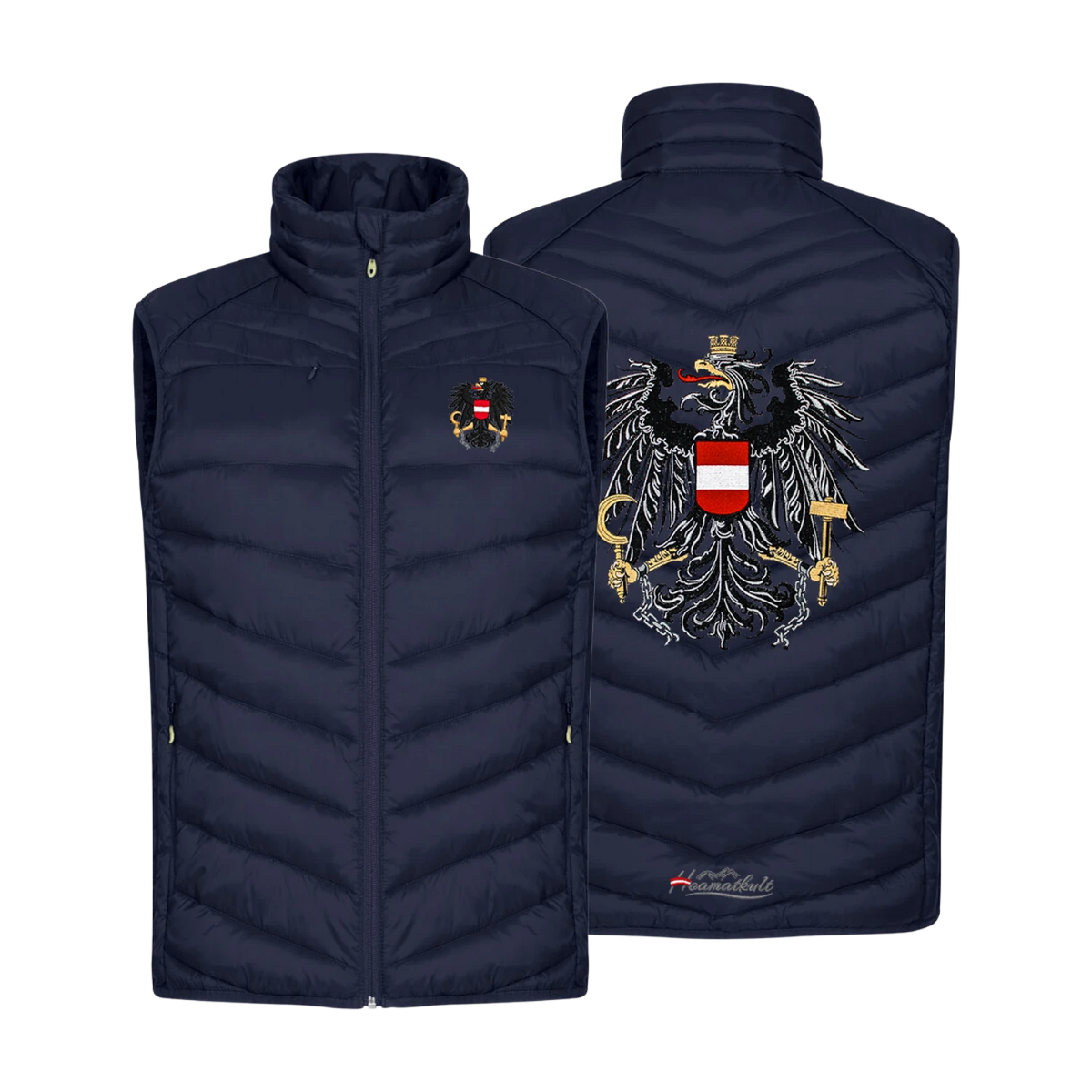 Dunkelblaues Daunen ähnliches Gilet für Herren #Farbe_Dunkelblau