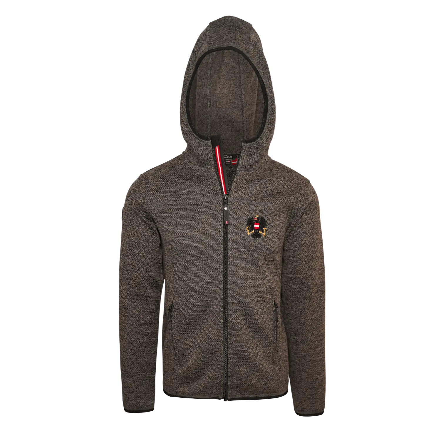 Österreich Kultjacke mit Kapuze - Strickoptik