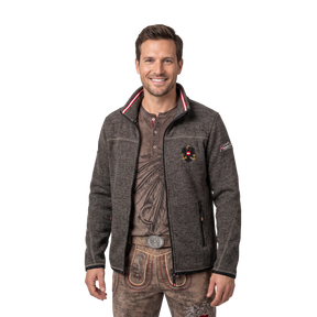 Dunkelbraune Trachten Kultjacke für Herren Österreich