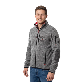 Dunkelgraue Fleece Weste Österreich Adler