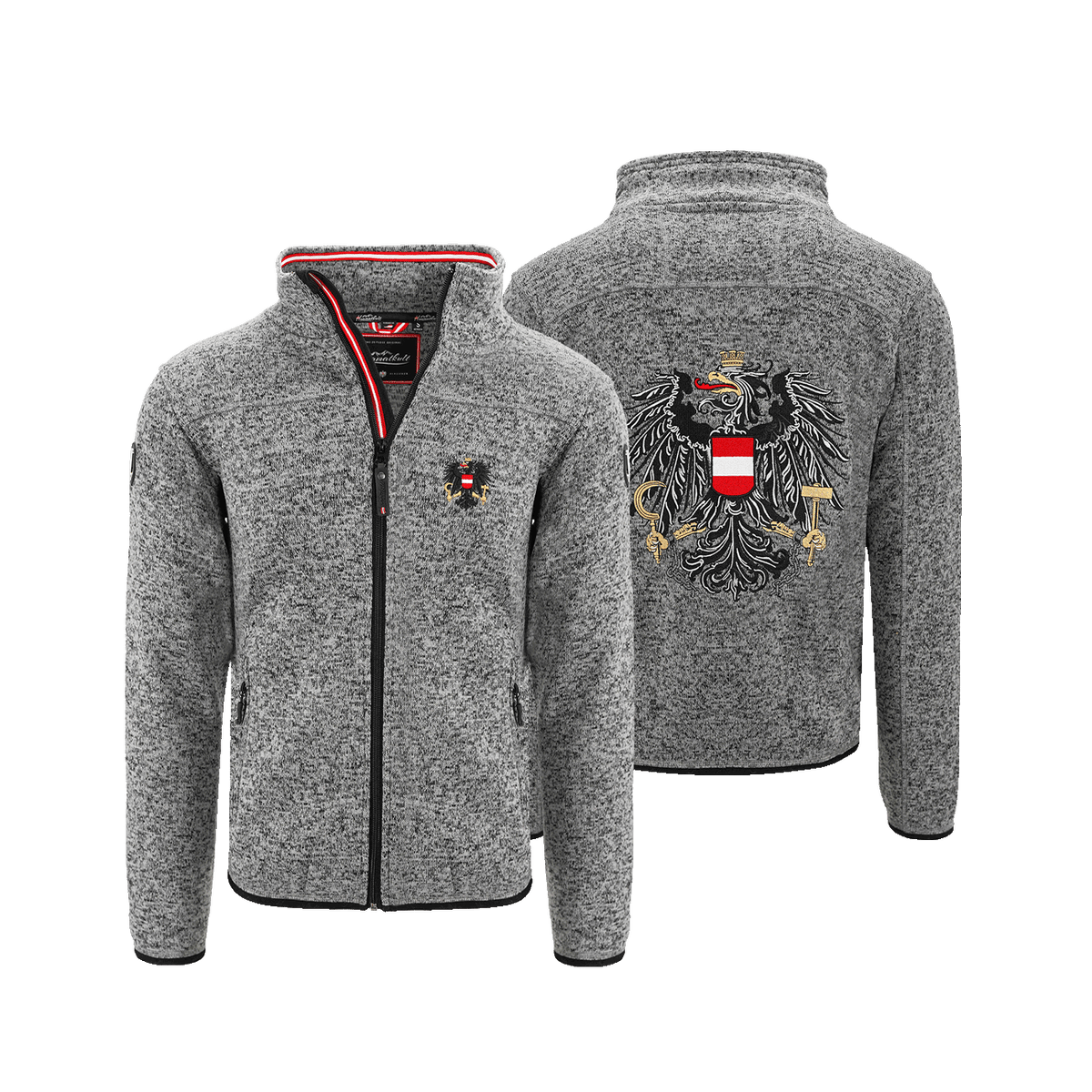 Dunkelgraue Kultjacke für Herren Österreich Adler