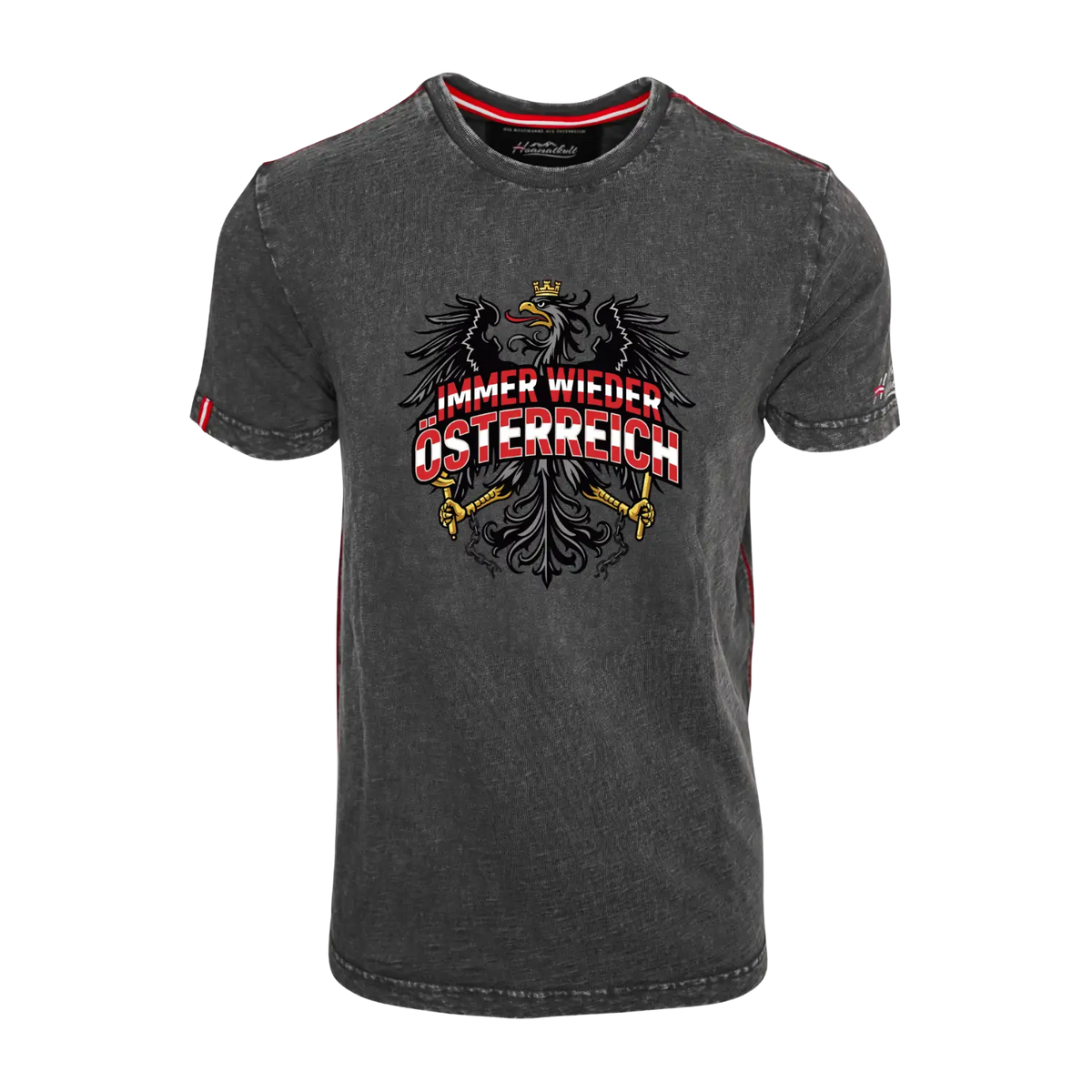 Dunkelgraues Österreich Fan Shirt Fußball #Farbe_Dunkelgrau