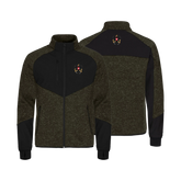Dunkelgrüne Strickfleece Jacke Österreich Adler #Farbe_Dunkelgrün