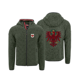 Dunkelgrüne Tirol Adler Fleece Jacke Herren #Farbe_Dunkelgrün