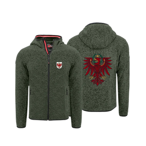 Tirol Kultjacke mit Kapuze - Dunkelgrün