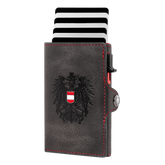 Echtleder Bifold Wallet Schwarz #Farbe_Schwarz Leder