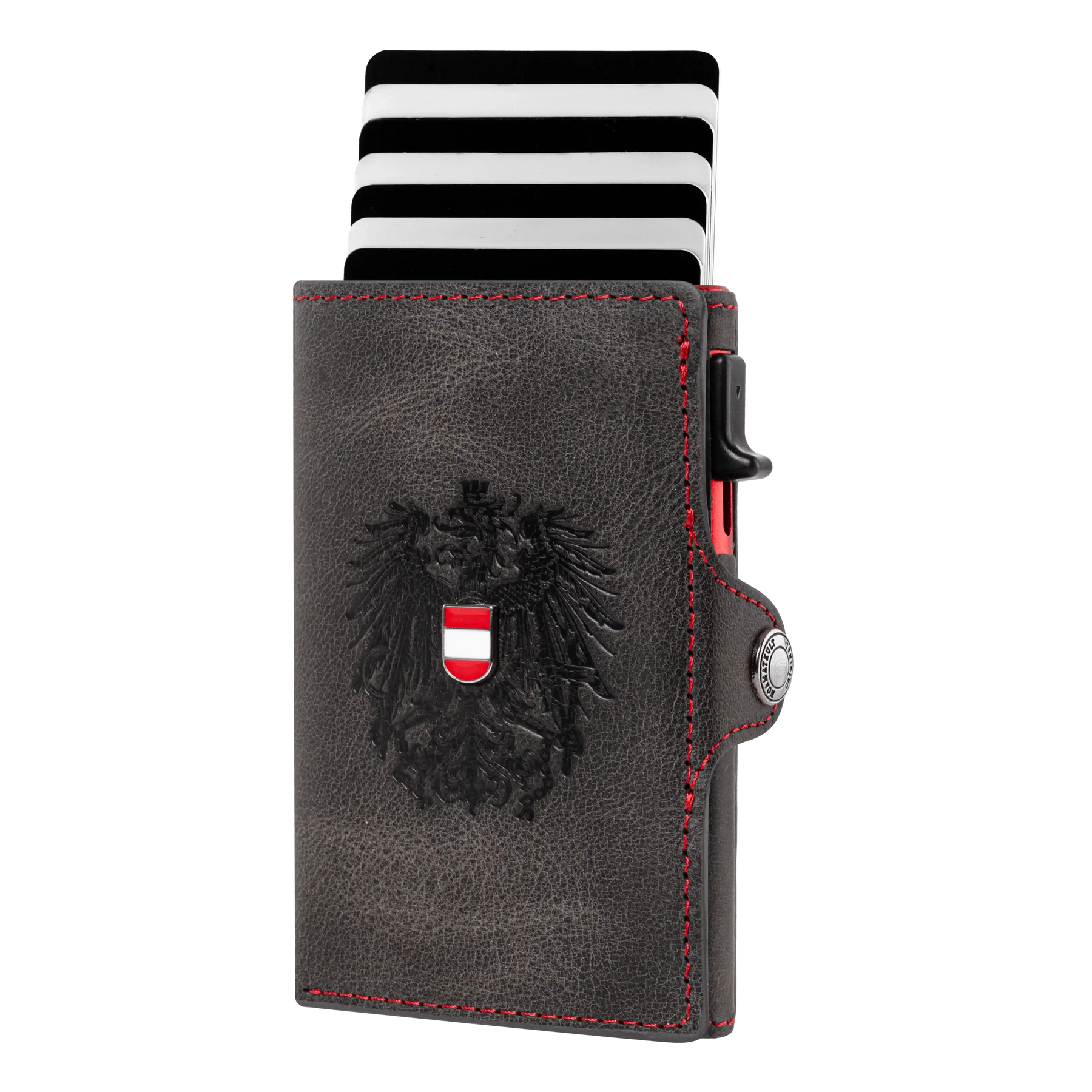 Adler Smart Wallet Bifold mit Karten-Pop-Up Funktion aus Echtleder