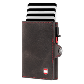 Echtleder Smart Wallet Österreich Wappen #Farbe_Schwarz Leder