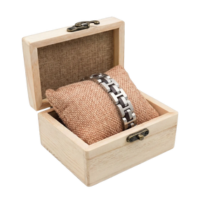Edelstahl Holzarmband mit Holzbox perfektes Geschenk