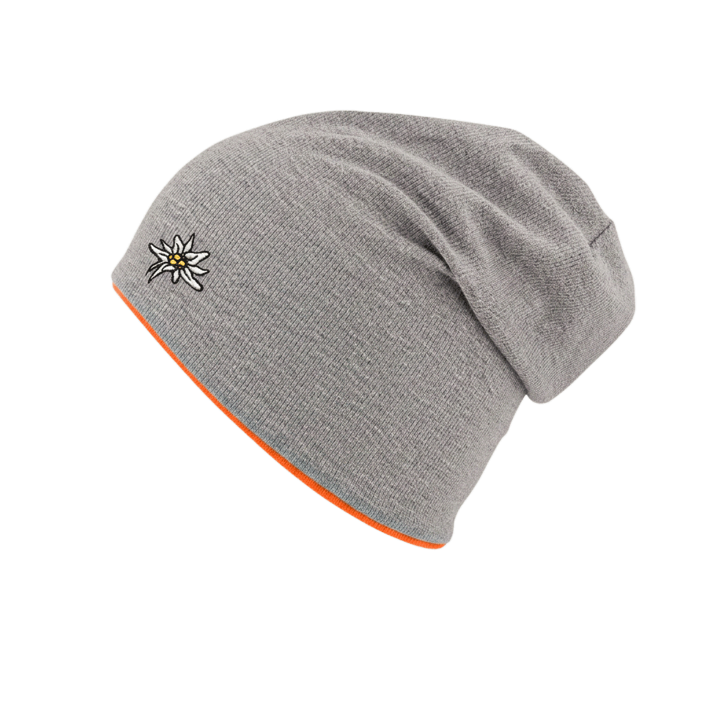 Edelweiß Beanie grau Hoamatkult #Farbe_Grau