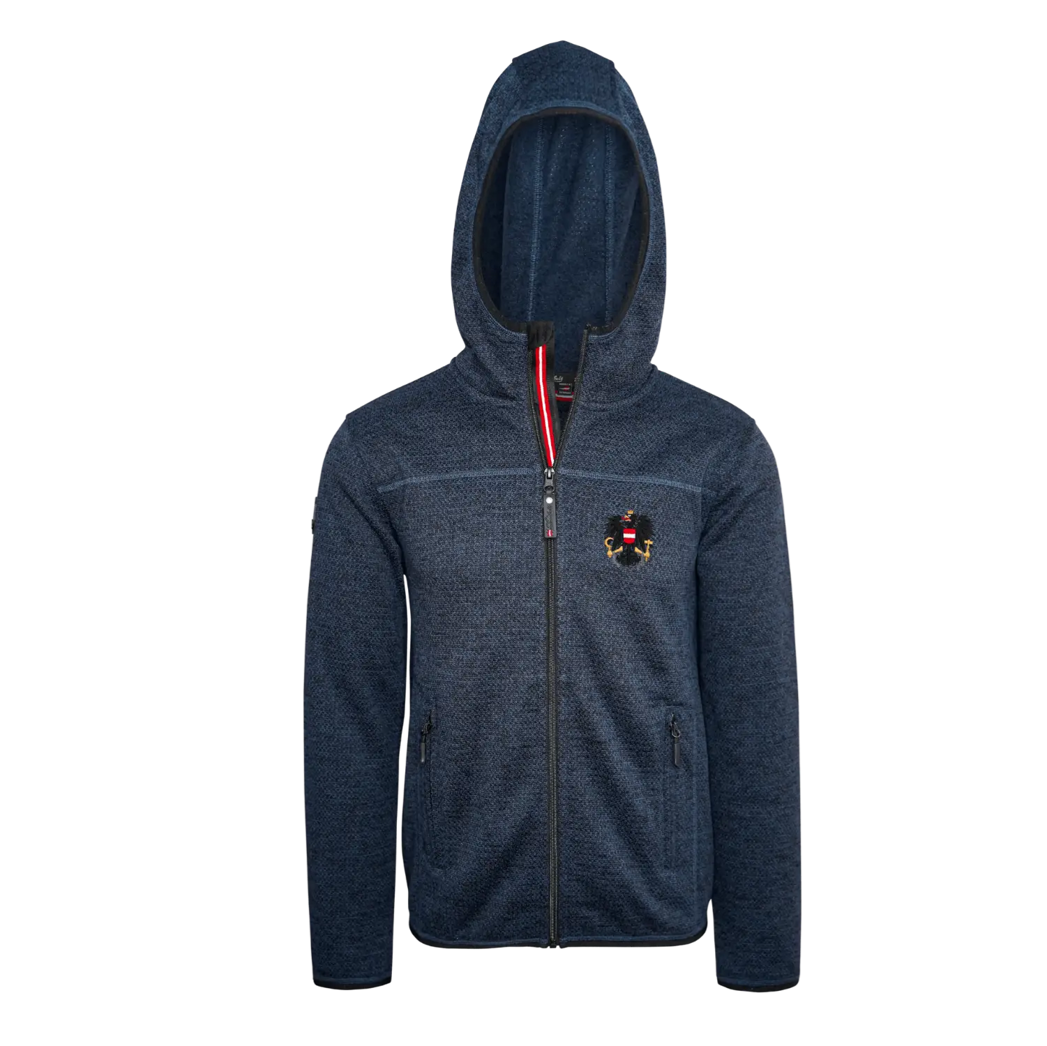 Österreich Kultjacke mit Kapuze - Strickoptik