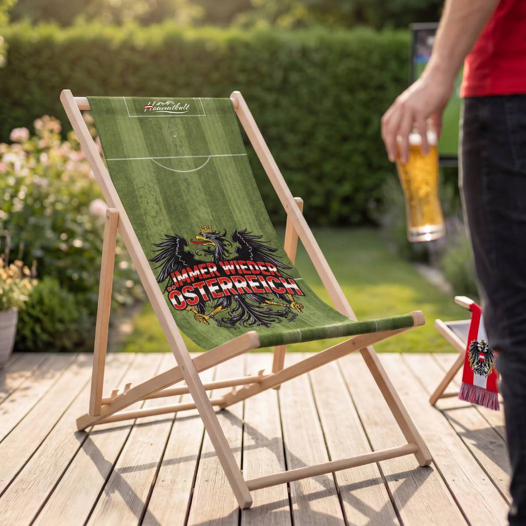 Österreich Fußball Liegestuhl - Grün (vorbestellen)