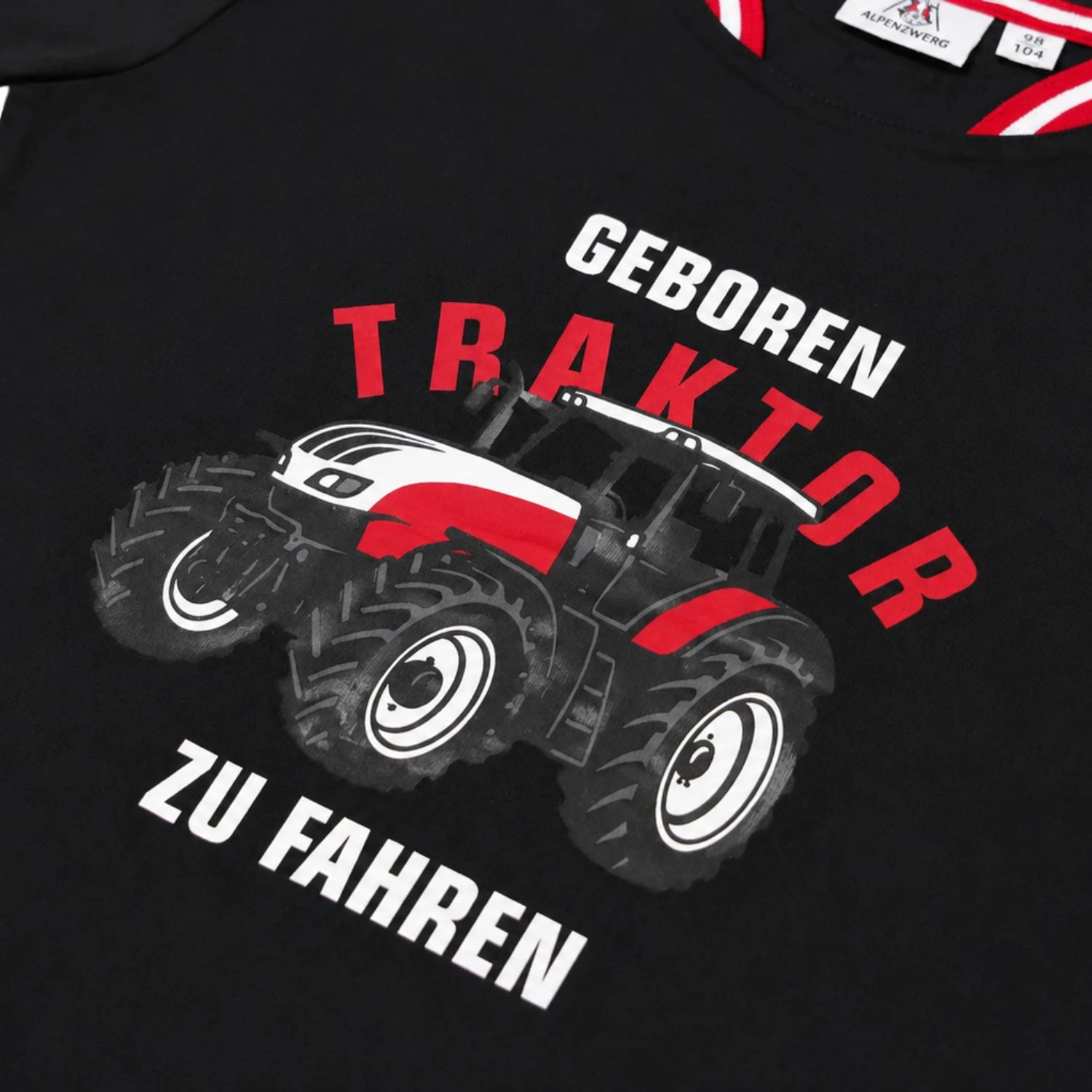 Traktor Kinder T-Shirt - Schwarz