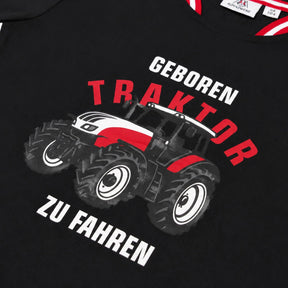 Traktor Kinder T-Shirt - Schwarz