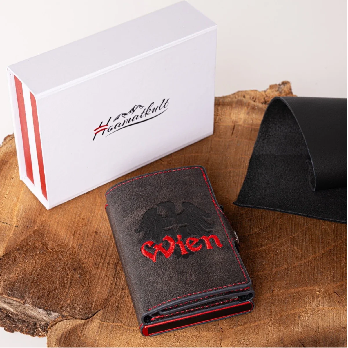 geldboerse-wien-wappen-schwarz-geschenk #Farbe_Schwarz