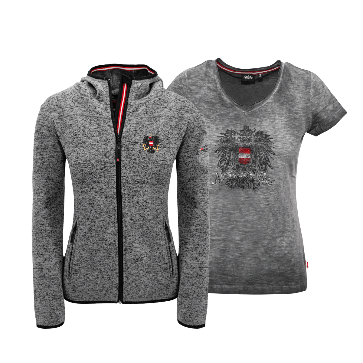 Geschenkpaket Adler dunkelgrau Glitzer Shirt #Farbe_Dunkelgrau