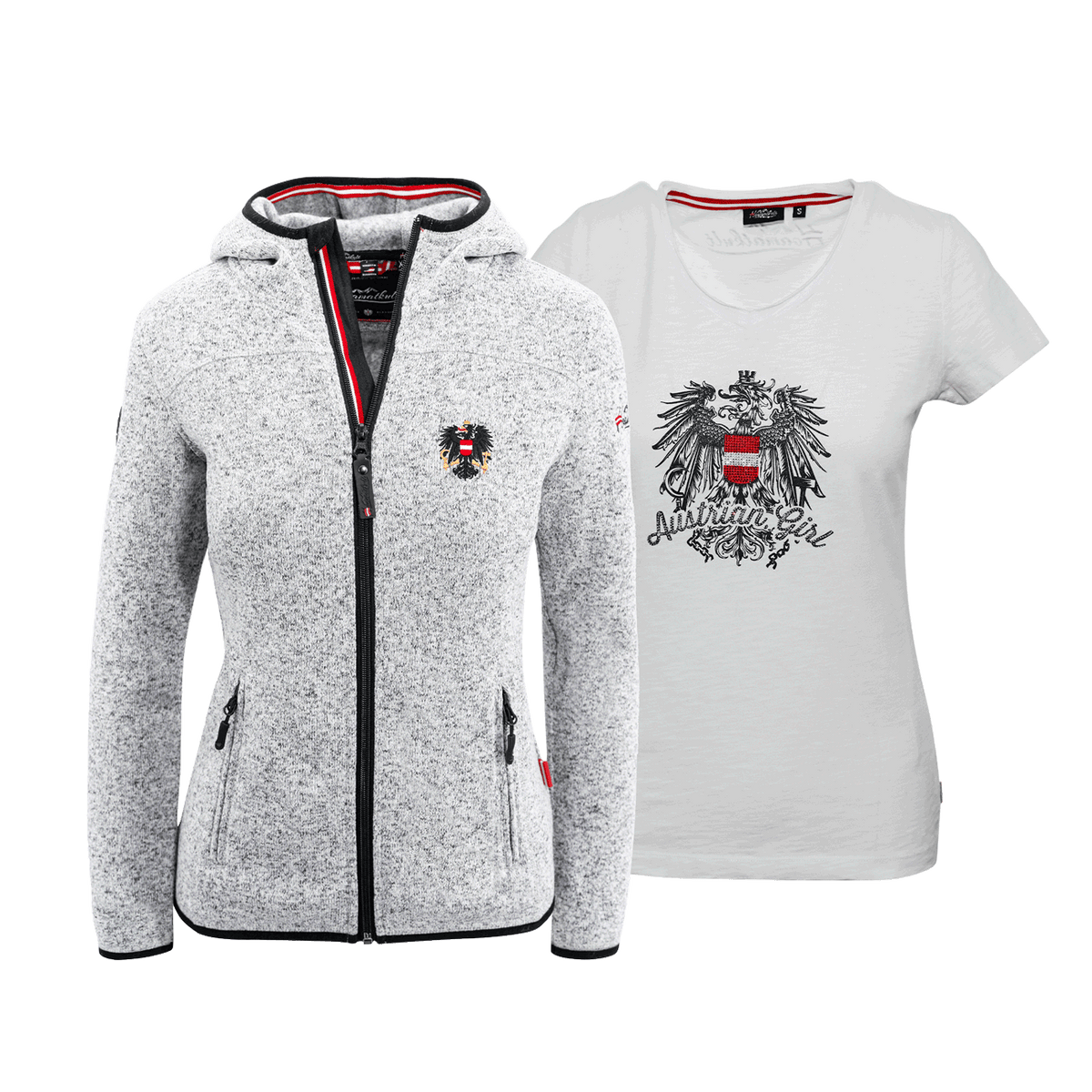 Geschenkpaket Adler hellgrau Glitzer Shirt #Farbe_Hellgrau