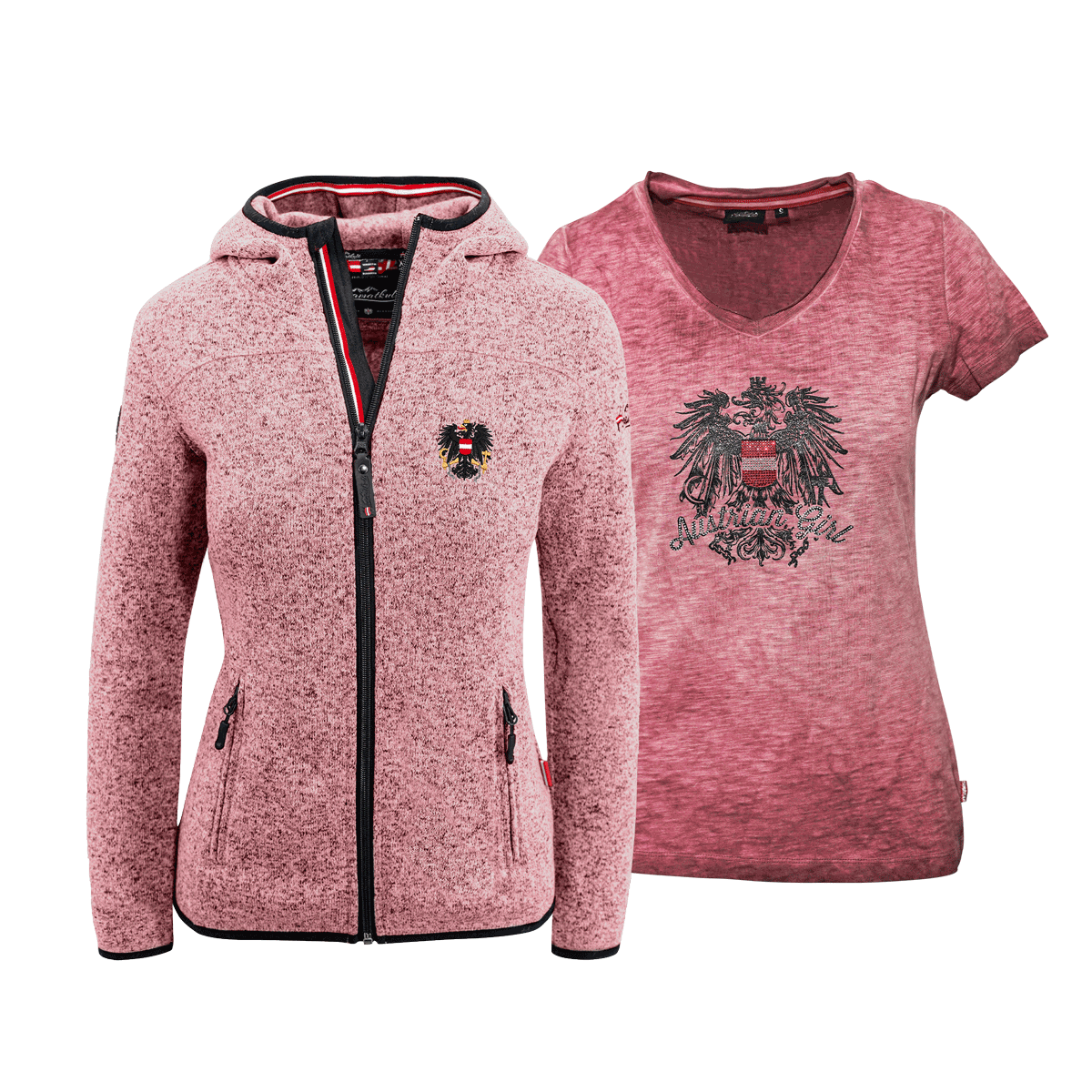 Geschenkpaket Adler rosa Glitzer Shirt #Farbe_Rosa