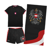 Geschenkpaket Badehose Badetuch T-Shirt schwarz Herren #Farbe_Schwarz