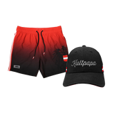 Geschenkpaket Badehose rot Kultpapa Cap #Farbe_Rot/Schwarz