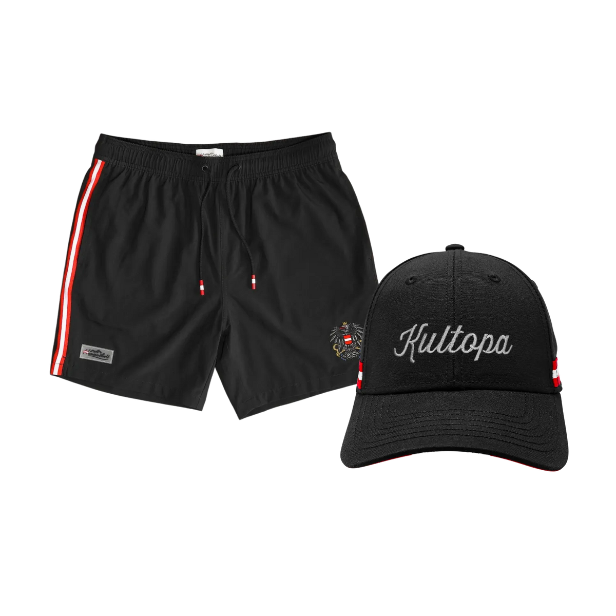 Geschenkpaket Badehose schwarz Kultopa Cap #Farbe_Schwarz